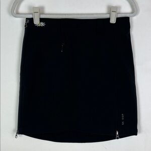 Skhoop Black Zipper Mini Ski Skirt Black XS